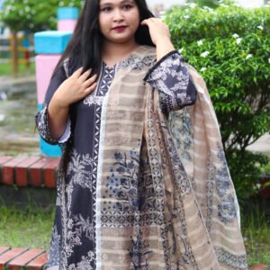 ADS-25003-Digital Printed Premium Dubai Silk Three Pices