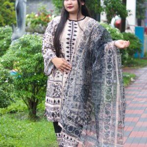 ADS-25004-Digital Printed Premium Dubai Silk Three Pices